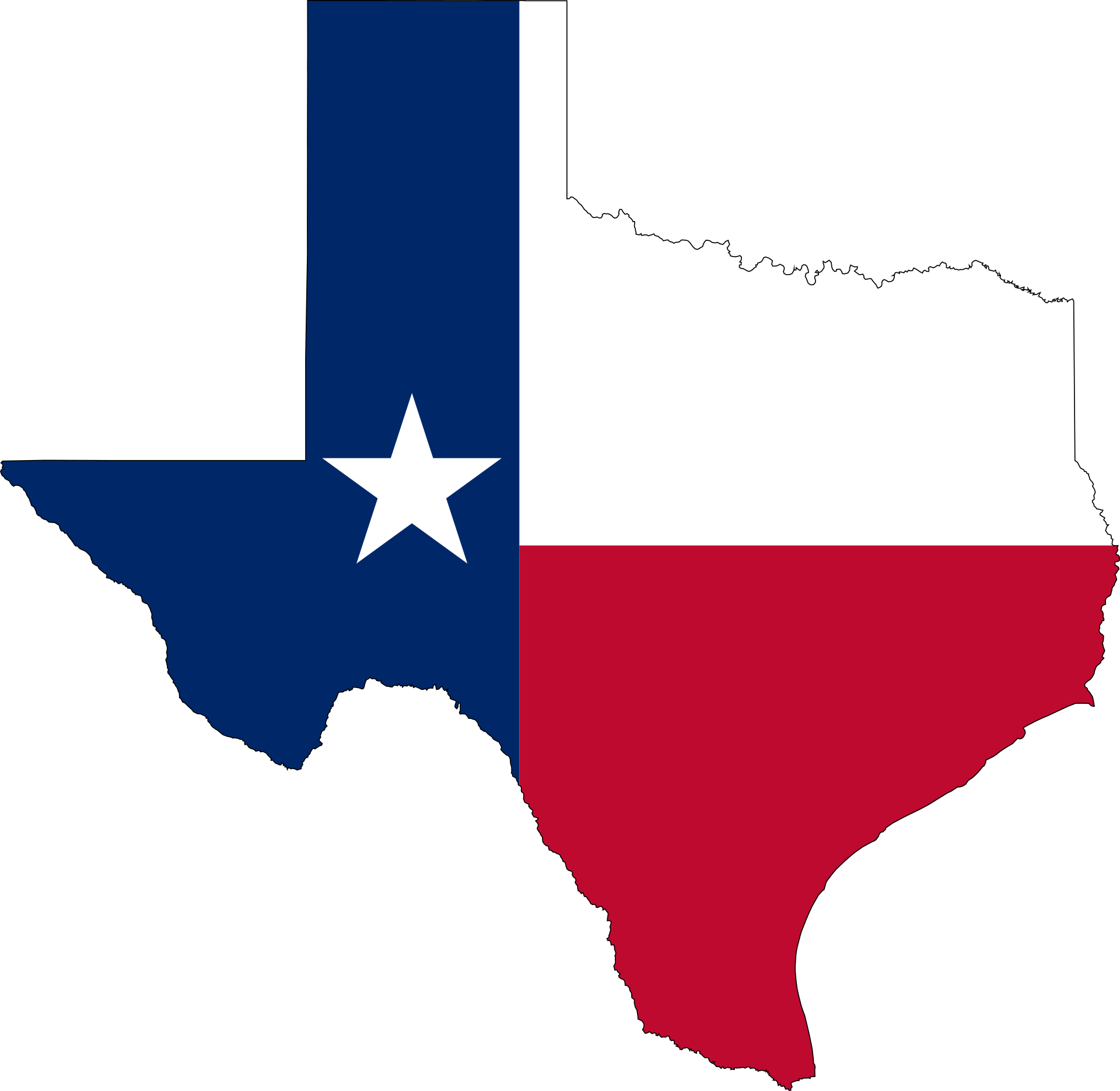 texas map with texas flag